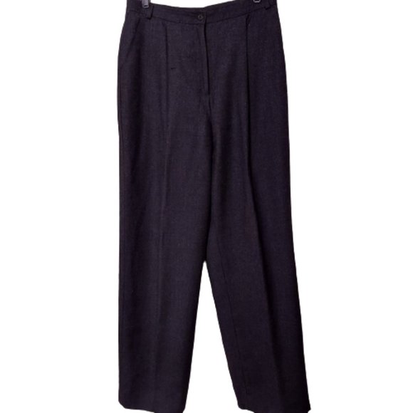 David N. Vintage Charcoal Wool Fully Lined High Waisted Pants size 10 - Picture 1 of 10